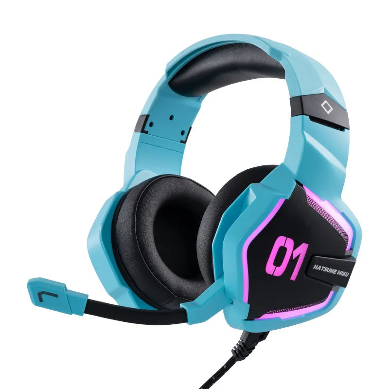 New Anime Hatsune Miku Heart Of Esports Series Figure Wired and wireless Esports headphone game earphone Gifts