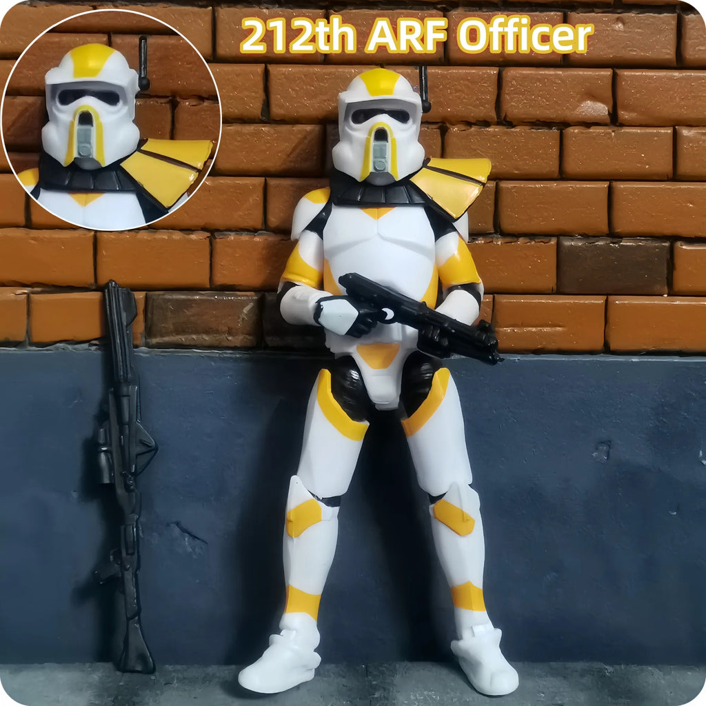 Star Wars 3.75 Inch  Clone Trooper 1/18 Airborne 501st 212th 187th Legion  Shock Action Figure REX ARF P1 P2 Toys Model Loose