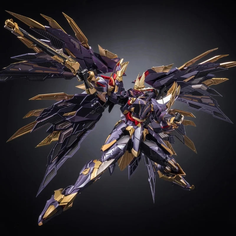 Fire General 1/100 Oda Nobunaga Alloy Finished Mecha Action Figures Luminous Samurai Style Mecha Toy With Base Ornament Boy Gift