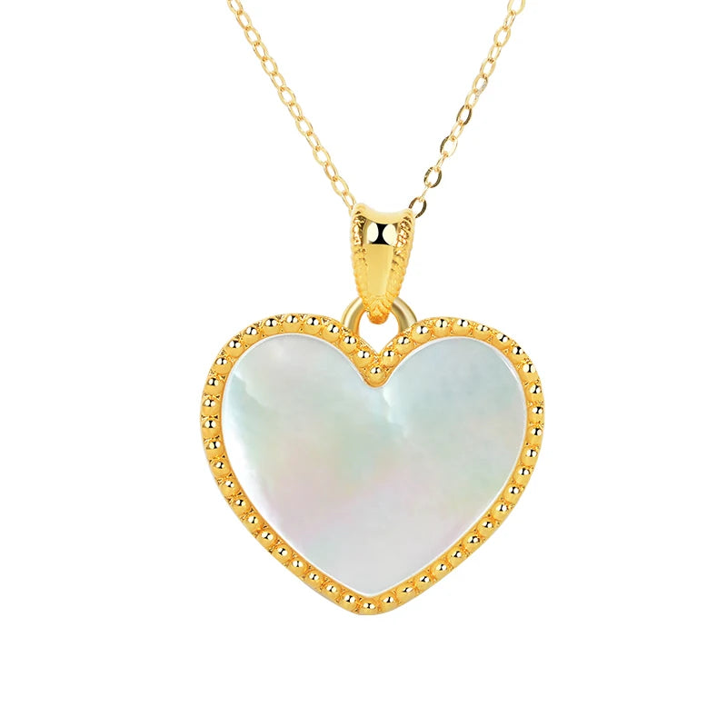 Halskette mit Herzanhänger aus echtem 18 Karat Gold, echter AU750-Anhänger aus natürlichem rotem Achat, schlichter, modischer, edler Schmuck, Geschenk für Frauen