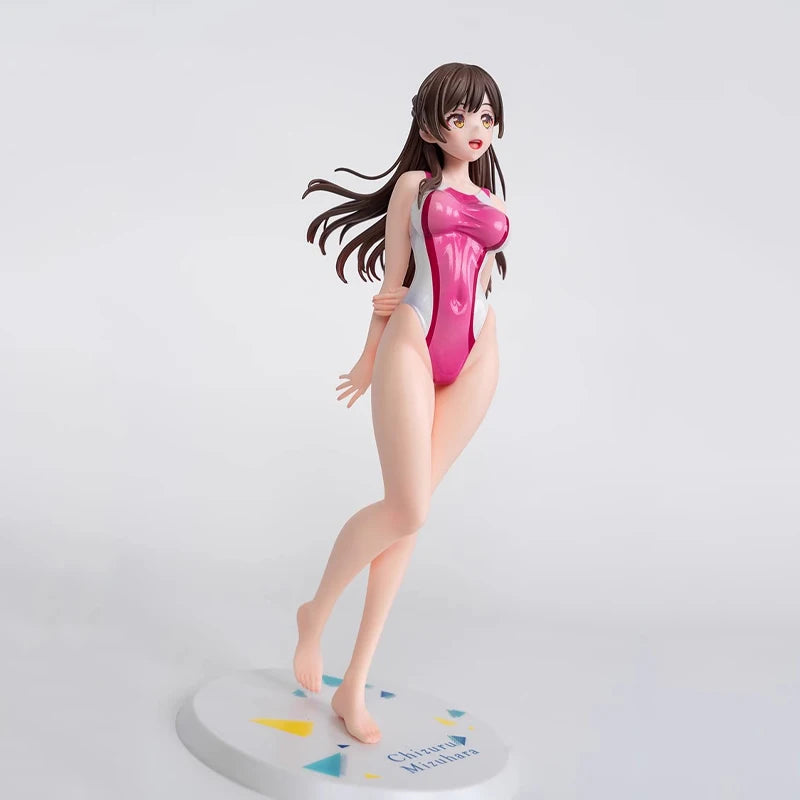25cm Rent-A-Girlfriend Sexy Anime Figure Chizuru Mizuhara Swimwear Action Figure Chizuru Ichinose Figurine Model Doll Toys Gift