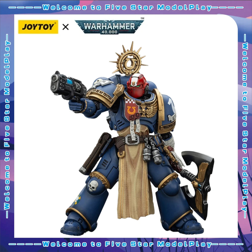 【FS】JOYTOY  Warhammer 40K  Scale 1/18 Action Figures Ultramarines Metaurus with Power Axe  Models Toys Gifts