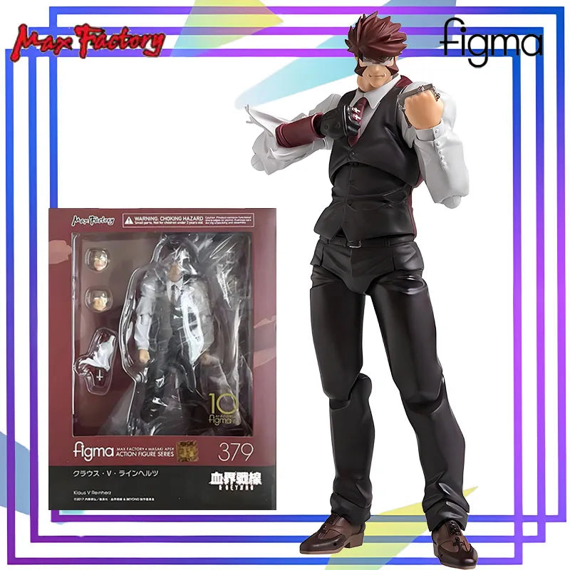 Max Original Blood Blockade Battlefront Klaus V Reinherz Anime Action Figure Figma Series Collectible Model Toy Assembly Kit