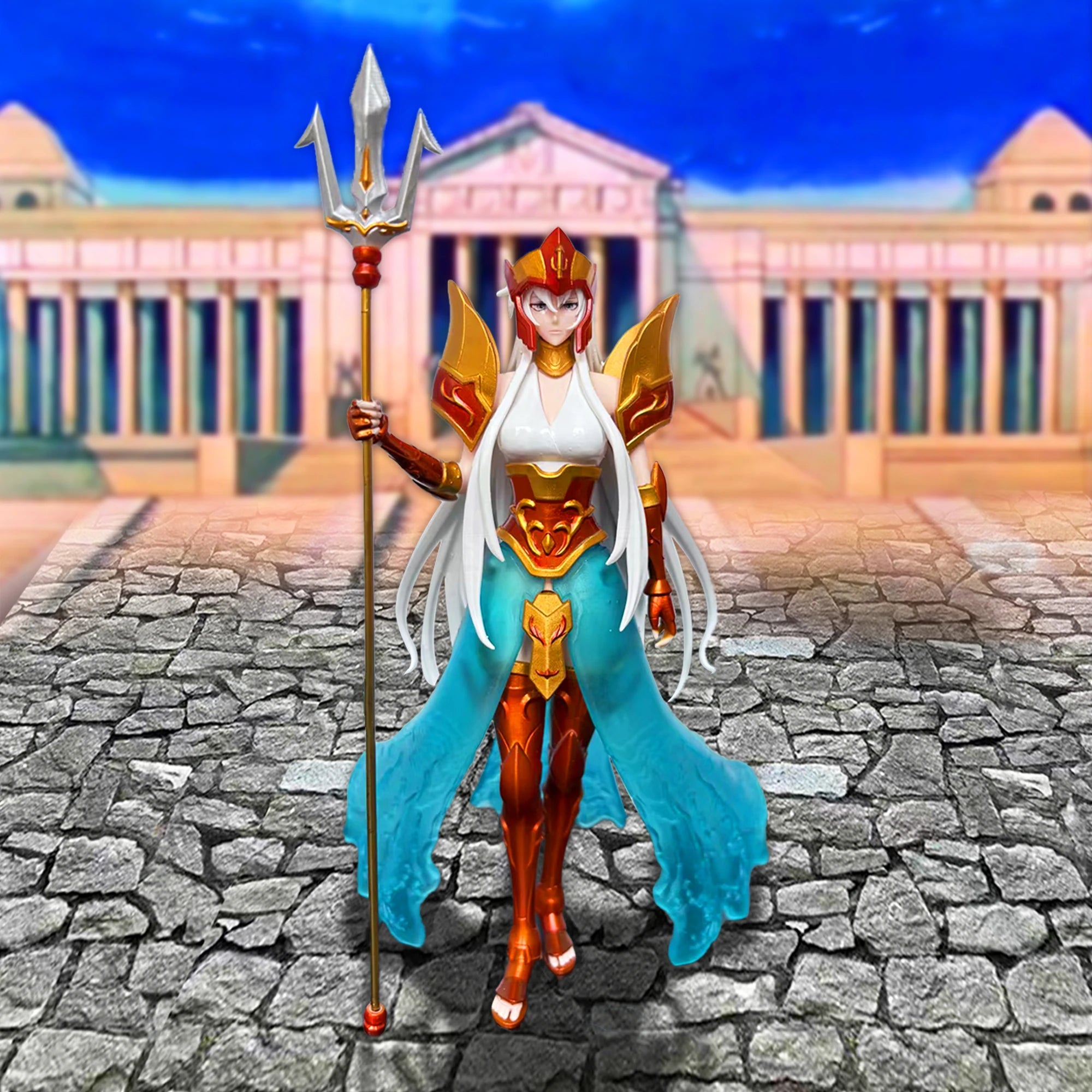 Saint Seiya THE LOST CANVAS Hades Mythology, Poseidon Seraphina Resin Statue Model Toy Decoration