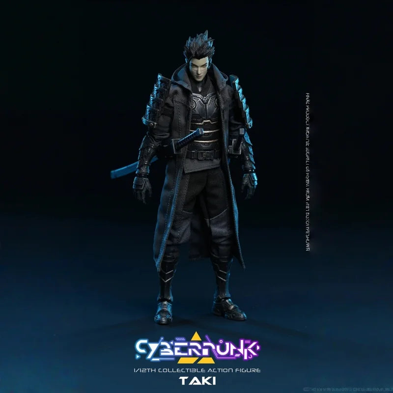 Original 17cm Vtoys Vsd010 Cyberpunk Samurai Taki Action Figure Collectible Full Set With Accessories Movable Toy Pvc Model Gift