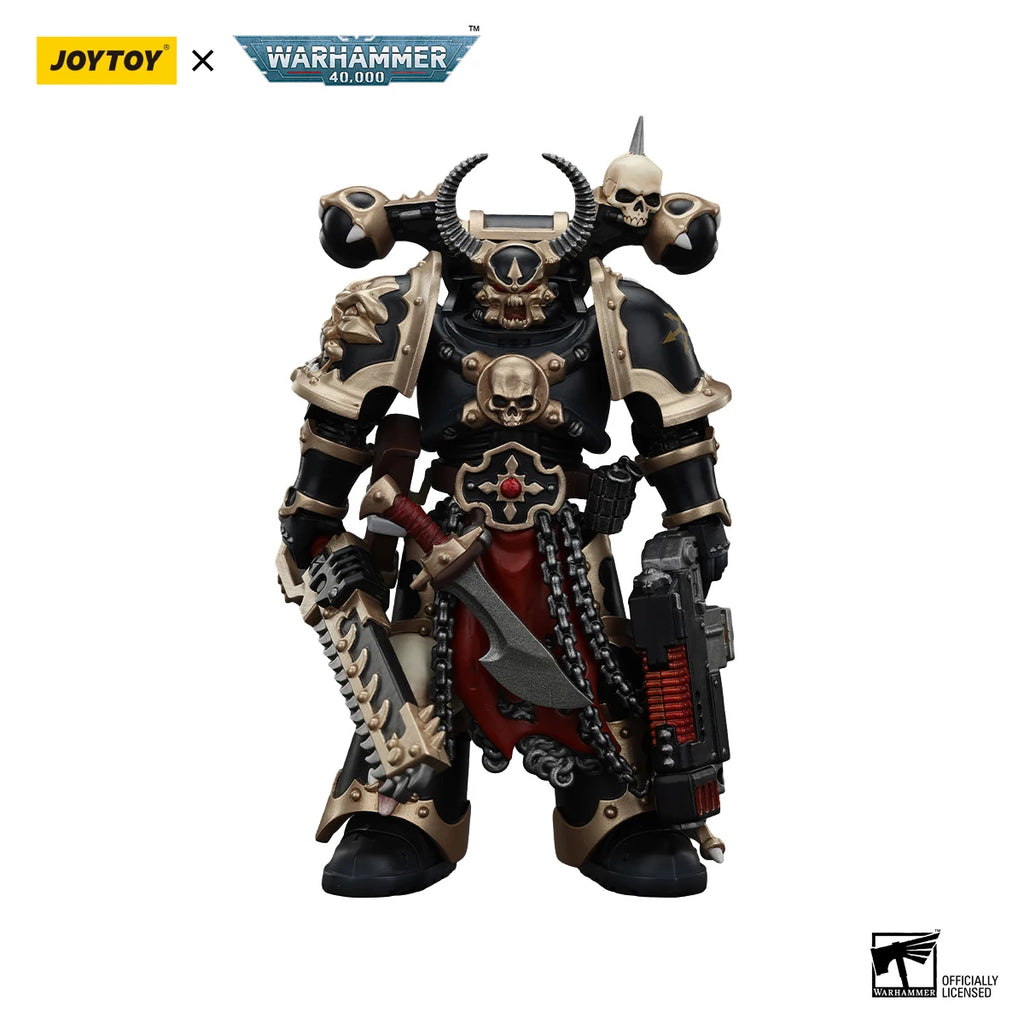 [IN STOCK] JOYTOY Warhammer 40K 1/18 Action Figure Chaos Space Marines Black Legion Chosen with Combi-melta and chainsword