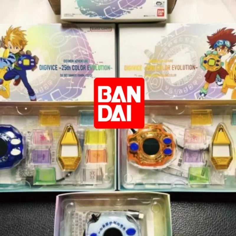 NEW STOCK Bandai Original Digimon Adventure Figure Monster Scsa Scsa Gold Machine V-Mon Wormmon Animation Digivice Model Toys