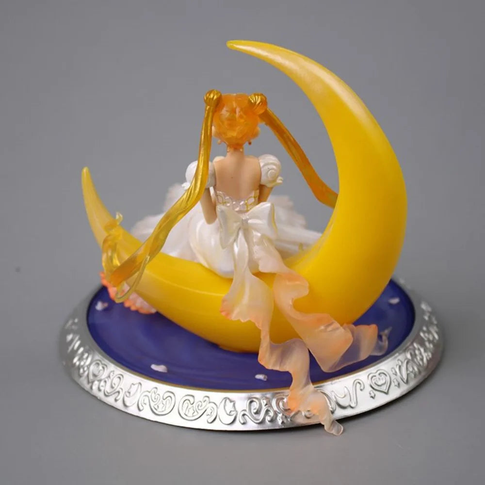 Sailor Moon Ornament Anime Surrounding Aesthetic Figure Model Glowing Night Light Room Desktop Decoration Cute Toy Children Gift