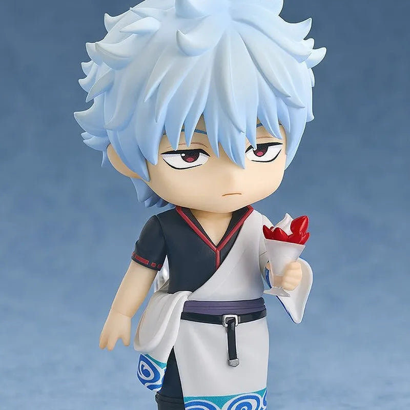 10CM GINTAMA Q version Sakata Gintoki Articulated Action Figures Doll Model Kit Joint Mobile Desktop Ornament Otaku Toys Gifts