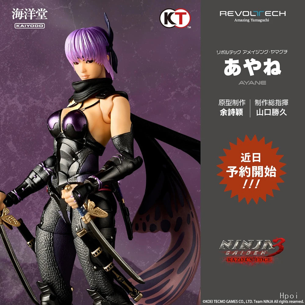 100% Original Kaiyodo Amazing Yamaguchi Revoltech (NR067) Ninja Gaiden 3: Razor's Edge Ayane Action Figure Collection Series