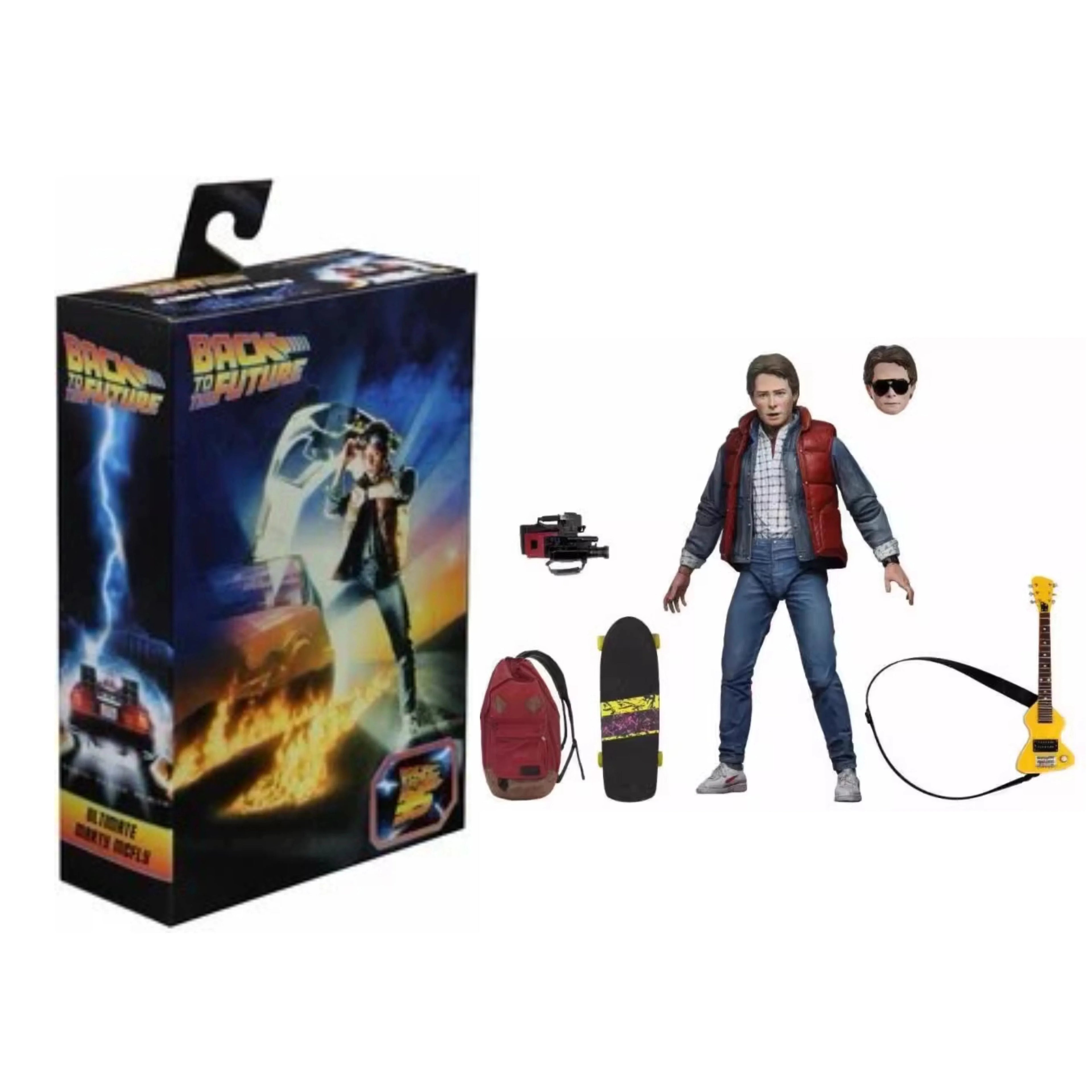 Genuine Neca Action Figure Time Travel Back To The Future Dr. Emmett Brown Figures Deluxe Edition Model Doll Christmas Gifts
