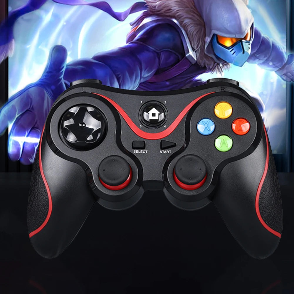 V8 2.4G Wireless Game Controller Gaming Joystick BT Wireless Gamepad Dual Vibration for Android/iOS/PC/PS3/Switch/Mobile Phone