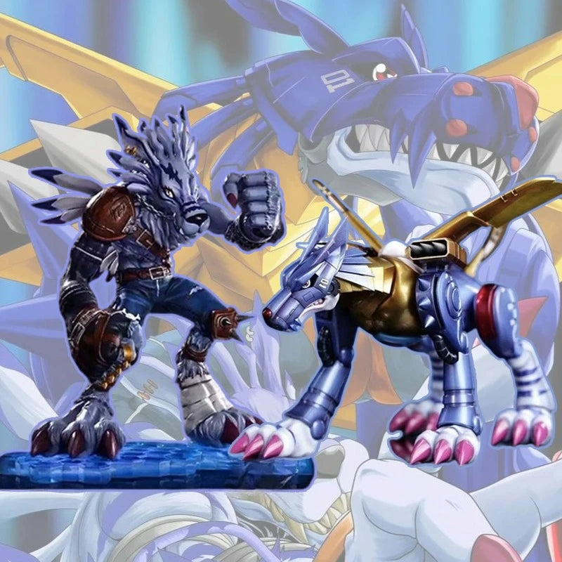 9cm/3.54inch Anime Digimon Adventure Figure Metal Garurumon Action Figures Pvc Statue Collection Model Toys Gifts