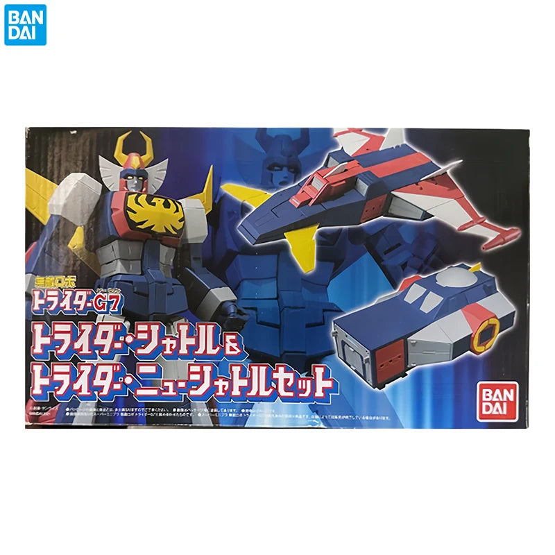 Bandai Trider G7 Action Figures New Trider Jet Set Invincible Robo Trider G7 Anime Toys Assembled Model Kit Original Box