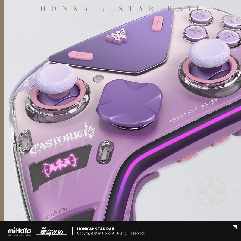 NEW MiHoYo Honkai Star Rail Castorice APEX 5 Elite Gamepad Hall Effect Joystick Tri-Mode RGB Macro Wireless Gaming Controller