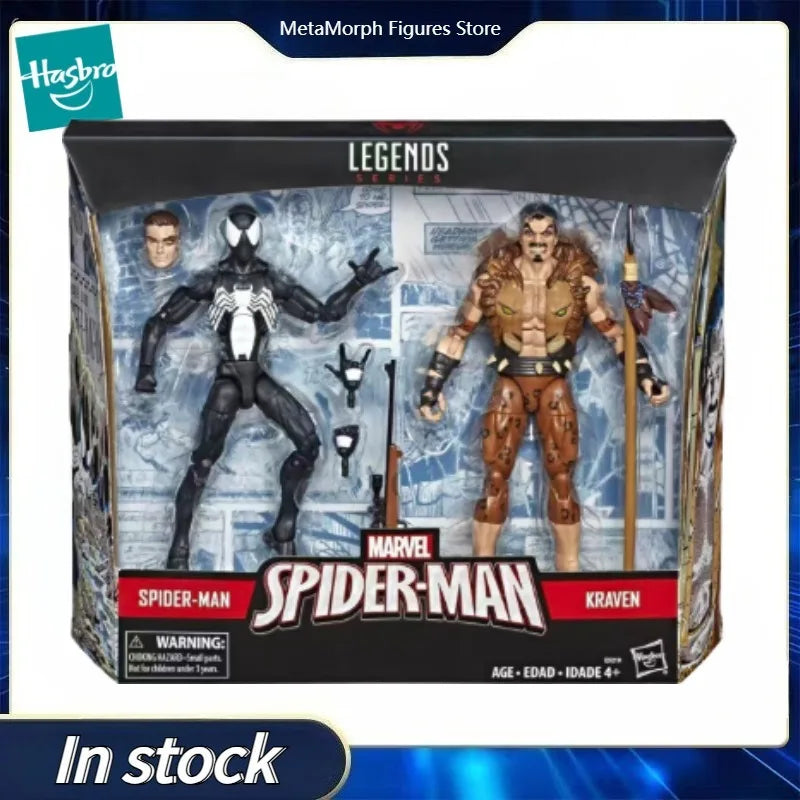Original Hasbro Marvel Legends Series SPIDER-MAN & KRAVEN Anime Figure Collection Toy Model