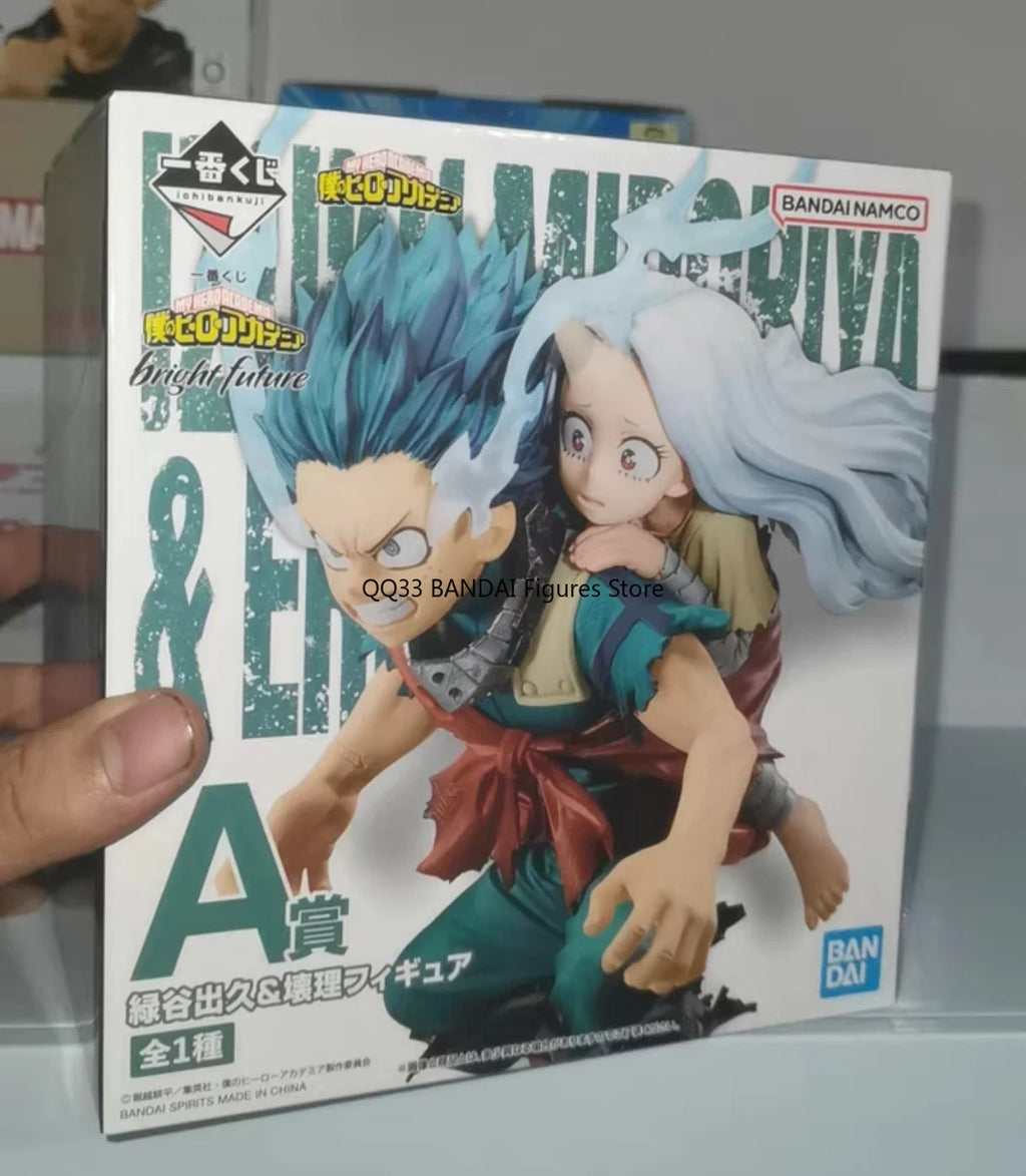 BANDAI Ichiban Kuji My Hero Academia Bright Future Izuku Midoriya&ERI Figure Prize Anime Action Figure Model Decoration