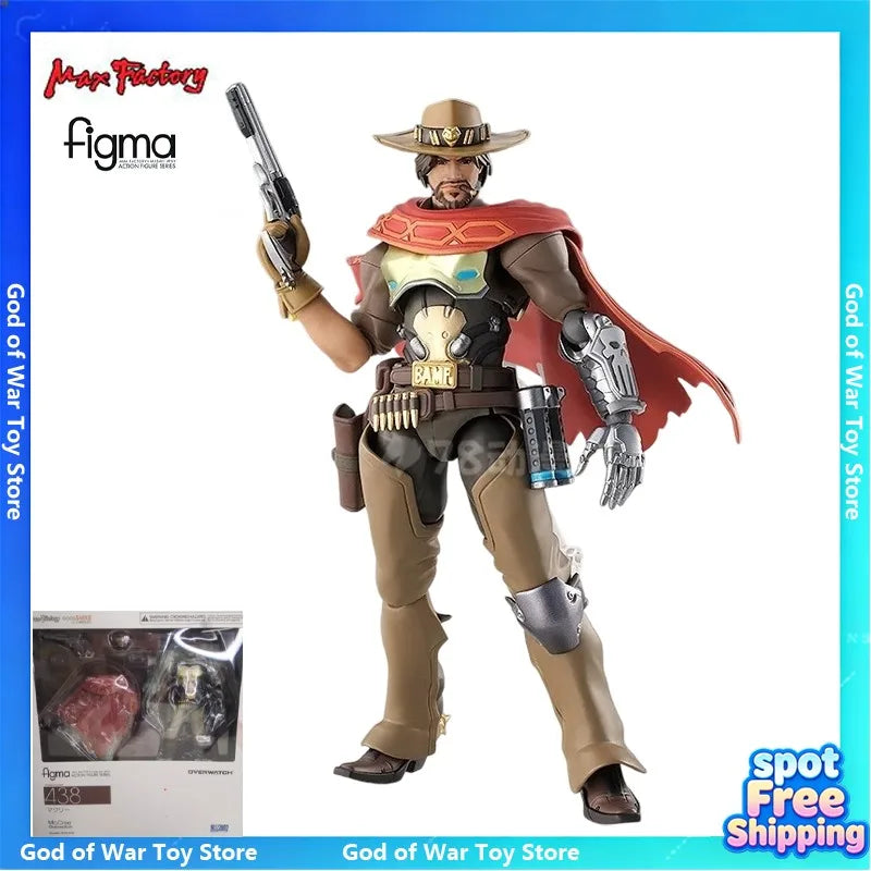 Max factory production, figma mobile Japanese figurine series, action shooting game Overwatch Zenya Tower/ Angel/ McRae/D.VA
