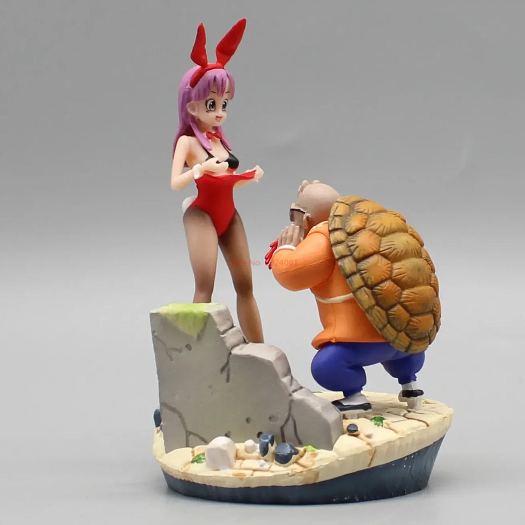 10 cm Dragon Ball Z Anime Bulma Master Roshi Berühmte Szenen Actionfiguren Bunny Girl Statue Sammler PVC Gk Modell Spielzeug Kindergeschenk