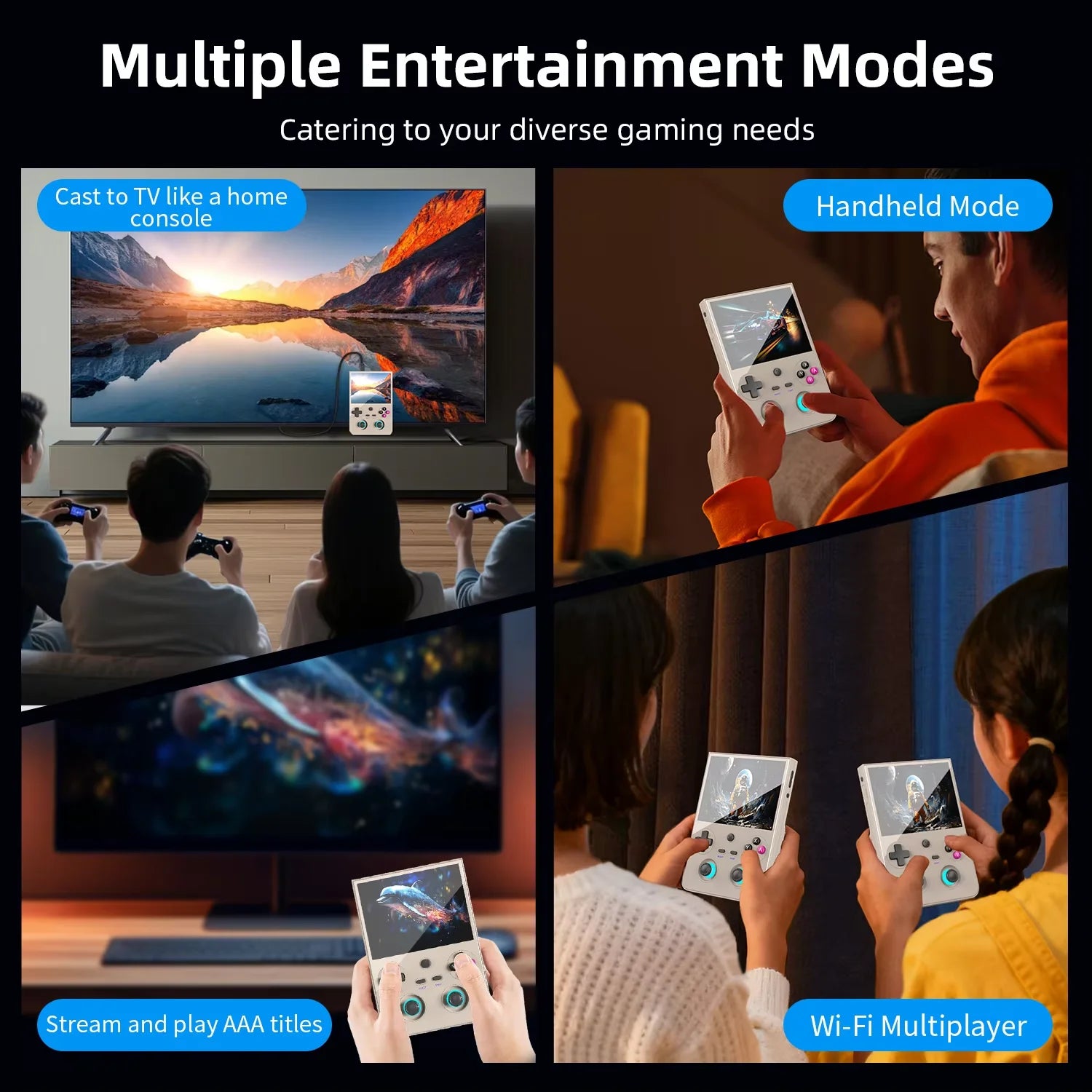 ANBERNIC RG 477V Retro Handheld Game Console 4.7" LTPS In-Cell Android 14 DSP Sound Effect Video Player Support AI RixelHK PS2