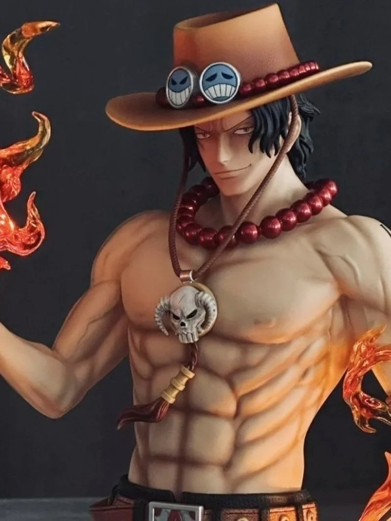 New One Piece Ace 67cm Large Handmade Anime Action Figure Boy Holiday Gift Dream Animation Model Toy