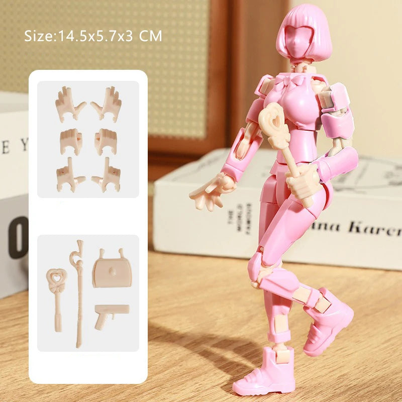 3D Printed Mannequin Dummy Magical Beauty Girl Action Figure  Multi-Jointed Movable Shapeshift Robot Ornament  For Kids Adult