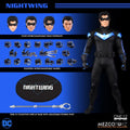 In Stock Original Mezco Toys One:12 Nightwing Anime Action Figure 1/12 Scale Mobile Doll Collectible Toy 4 Replace Fces Gift