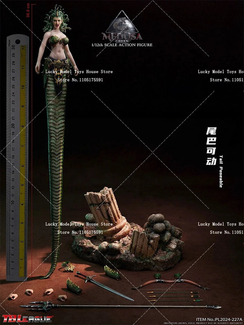 TBLeague PL2024-227 Snake Tail Version 1/12 Medusa Female Monster Action Figure Battle Damaged Platform Ornament 6inch Soldier
