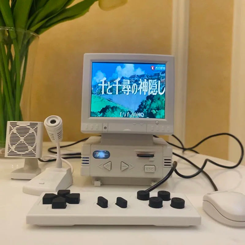 Traditional Computer Style Game Player with 3.5-inch LCD Screen Built-in 180 Retro Games And MP4 Video Support