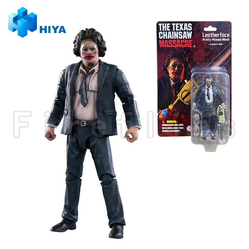 1/18 HIYA 4inch Action Figure Exquisite Mini Series Texas Chainsaw Massacre 1974 LeatherFace - Pretty Woman Mask