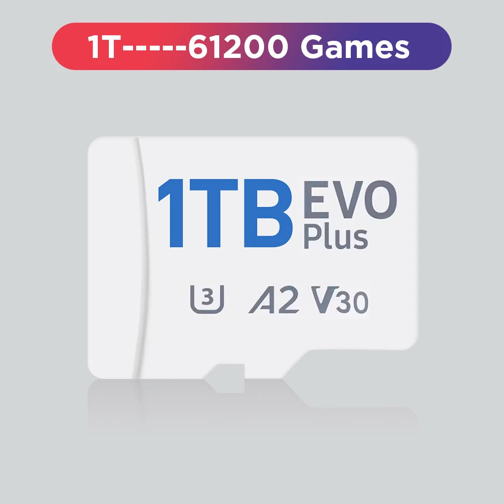 1T Game Card For Steam Deck/Windows Handheld/PC With 61200+Retro Games of PS3/PS2/PS1/WII/SNES/N64/MAME Plug&Play Gaming Card
