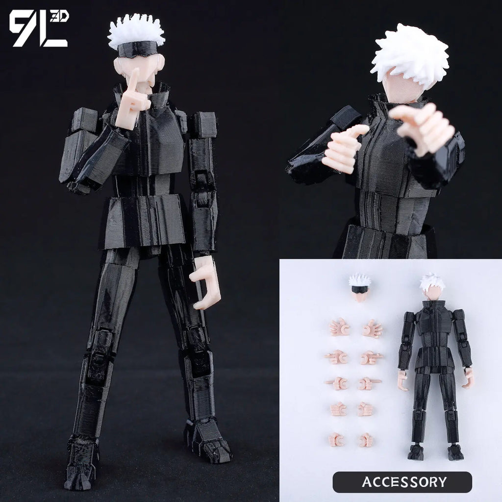 9L 3D Printed Roronoa Zoro One Piece Lucky Dummy 13 Movable Shapeshift Action Figures Mannequin Toys for Anime Lovers