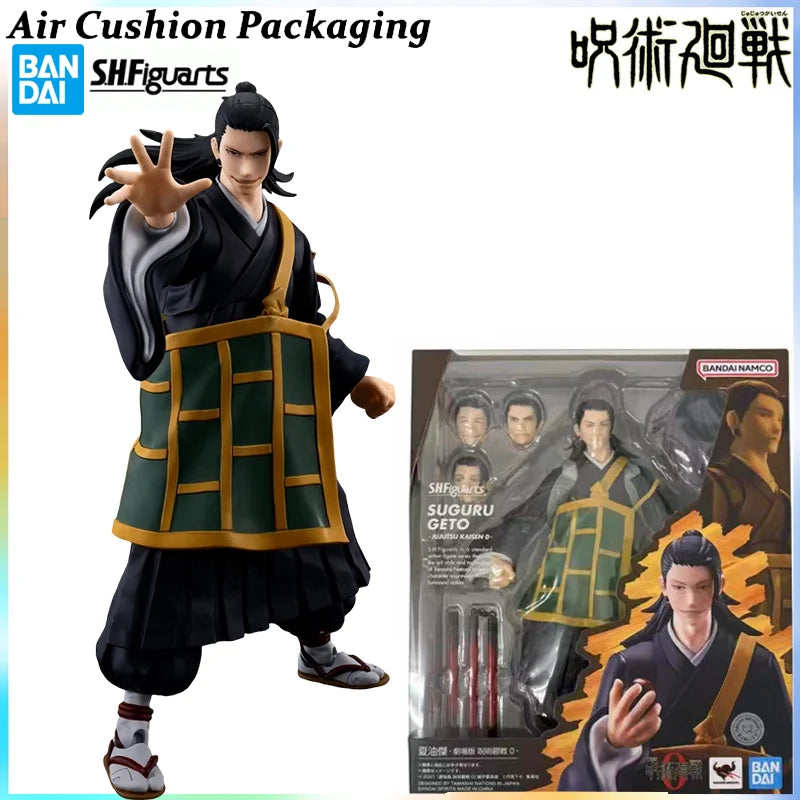 Bandai Genuine S.H.F Series Jujutsu Kaisen 0: The Movie‌ Gojo Satoru Geto Suguru Fighting Magician Action Figures Model Toys