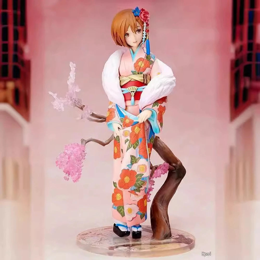 19CM Anime Figure Vocaloid Meiko Miku Figure 1/8 Hanairogoromo Kimono Dress Up Model Toy Gift Collection Doll Action Figure