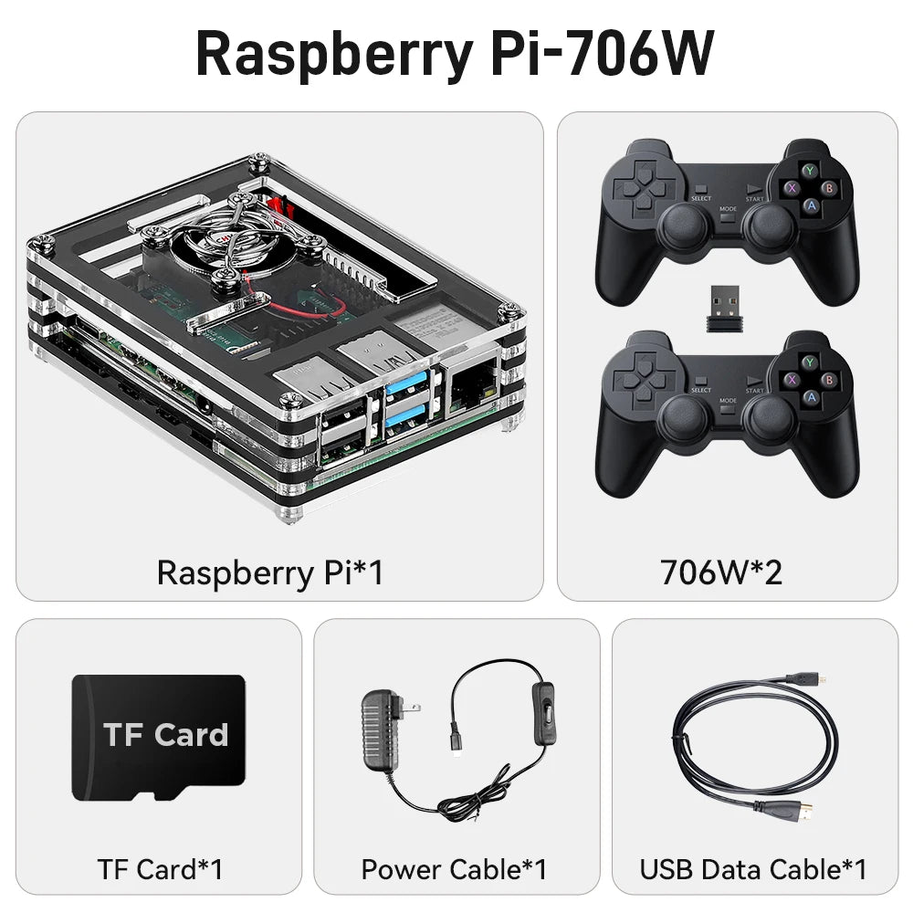 Batocera 39 OS Raspberry Pi 4 Computer Model B Retro Game Console with 90000+ Games for PS1/N64/PSP/Sega Saturn/MAME/NEOGEO/NDS
