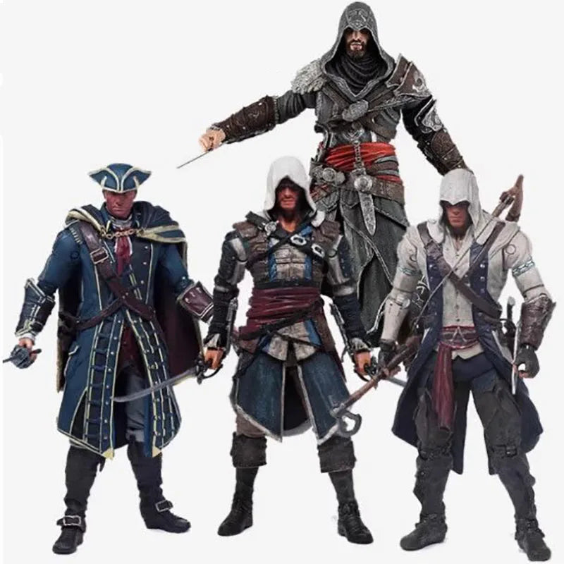 Game Assassins Creed Model Conner Edward Kenway Haytham Ezio Action Figure Manga Figurine Collection Figuras Peripheral Toys