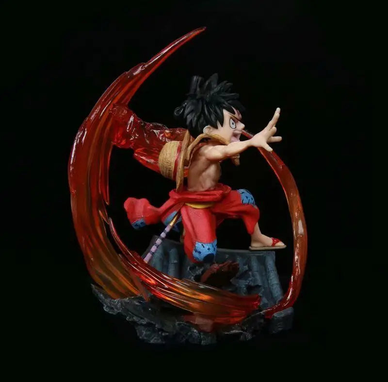 One Piece Wano Country Kimono Gear 2 Luffy Roof Top Statue Figure Anime Model Collectible Display Gift