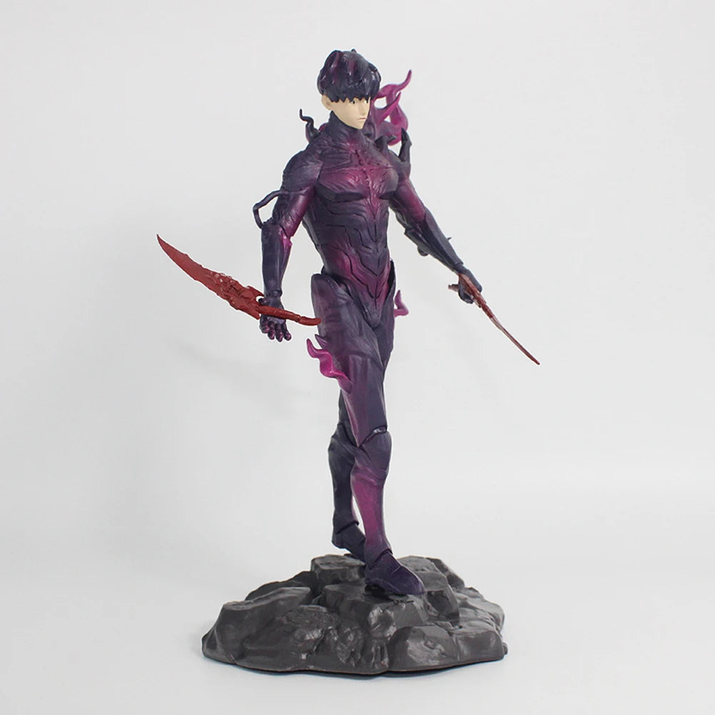Anime solo Figure Sung Jin Woo figurine Hunter form Sung Jinwoo Action Figure Battle Scene Model Display Anime Merchandise toys