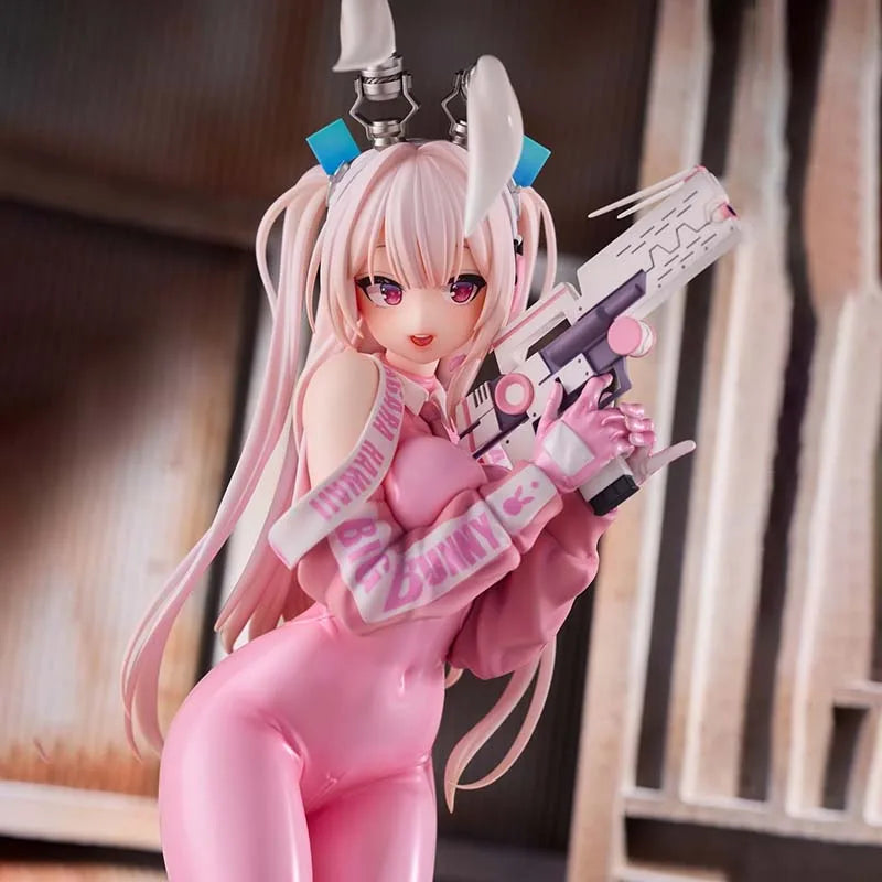 28cm High Quality Superbunny Pink Anime Girl Figure Bunny Collectible Model Anime Figures Desktop Decorative Ornaments Gift