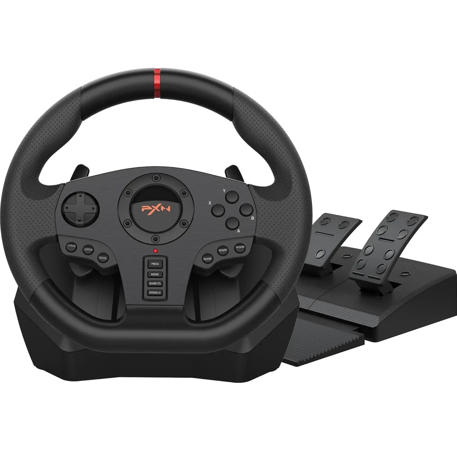 PC Racing Steering Wheel | PXN V900 Driving Simulator,Gaming Steering Wheelwith Pedals for PC,PS4,PS3,Xbox Series X|S,Xbox One