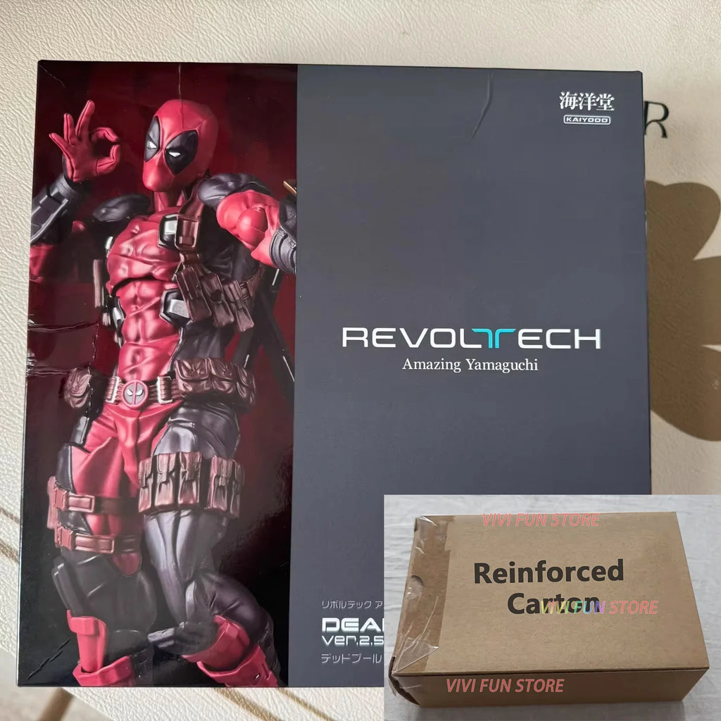 In Stock Originate KAIYODO Deadpool 2.5 Revoltech AMAZING YAMAGUCHI Wade Winston Wilson Action Figures Model Toys grey Deadpool