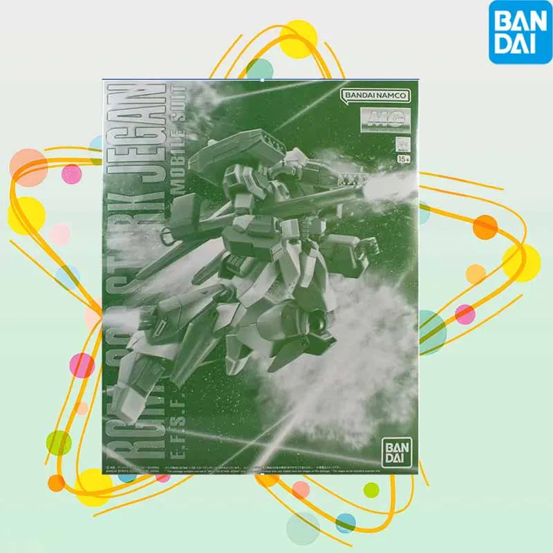 Bandai Genuine GUNDAM  MG Stark Jegan RGM-89S 1/100 Anime Action Figure Assembly Model Toys Collectible Model Ornaments Gifts
