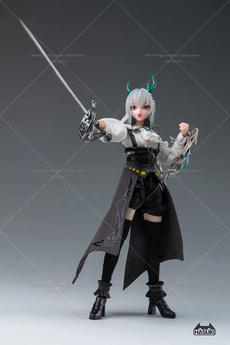 1/12 Scale Medieval European Style Knight Miss Gloria 6-inch Full Set Action Figure Soldier Height About 15.5CM HASUKI PA008