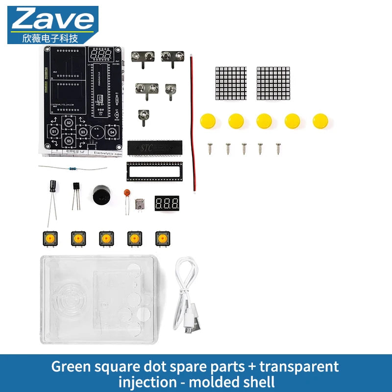 Pixel Game Console Making Kit: 51 Single - Chip Microcomputer Tetris Puzzle Game Electronic DIY Welding Practice