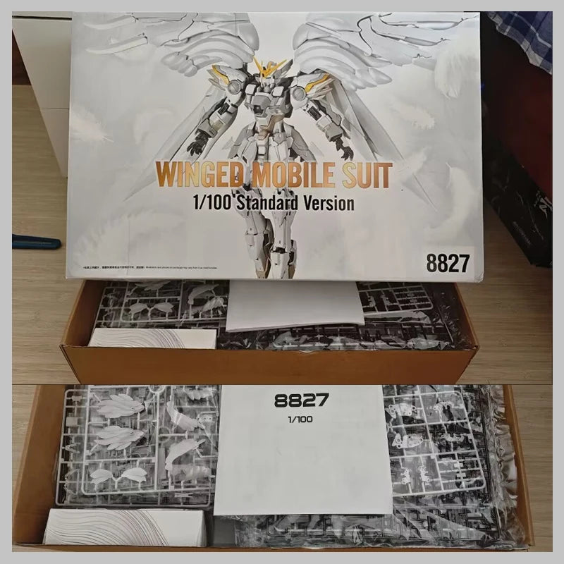 Daban 8827 Wing Zero Snow White In Stock Mg 1/100 Xxxg-00ysw Assembly Model Kit Toy Alloy Skeleton Robot Plastic Gifts