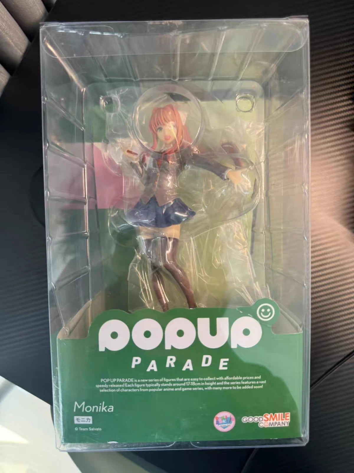 Original Genuine Good Smile Company Prepainted Pop Up Parade Doki Doki Literature Club! Monika H=180mm Game Character Figure