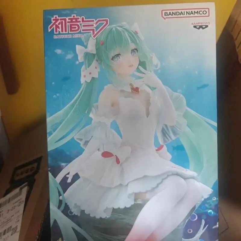 Bandai VOCALOID Hatsune Miku Ice Sea Angel Prize Figure PVC Material For Collectors Home Decor Japanese Version New And Original