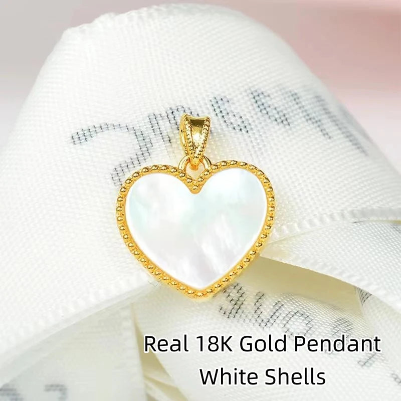 Halskette mit Herzanhänger aus echtem 18 Karat Gold, echter AU750-Anhänger aus natürlichem rotem Achat, schlichter, modischer, edler Schmuck, Geschenk für Frauen