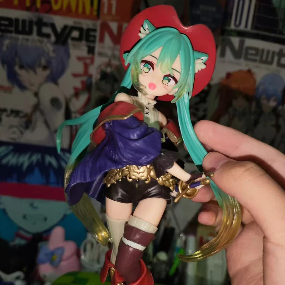 19cm Sexy Girl Hatsune Miku Anime Figure Fashion Subclture Miku Action Figure Room Decorations PVC Collection Model Doll Toys
