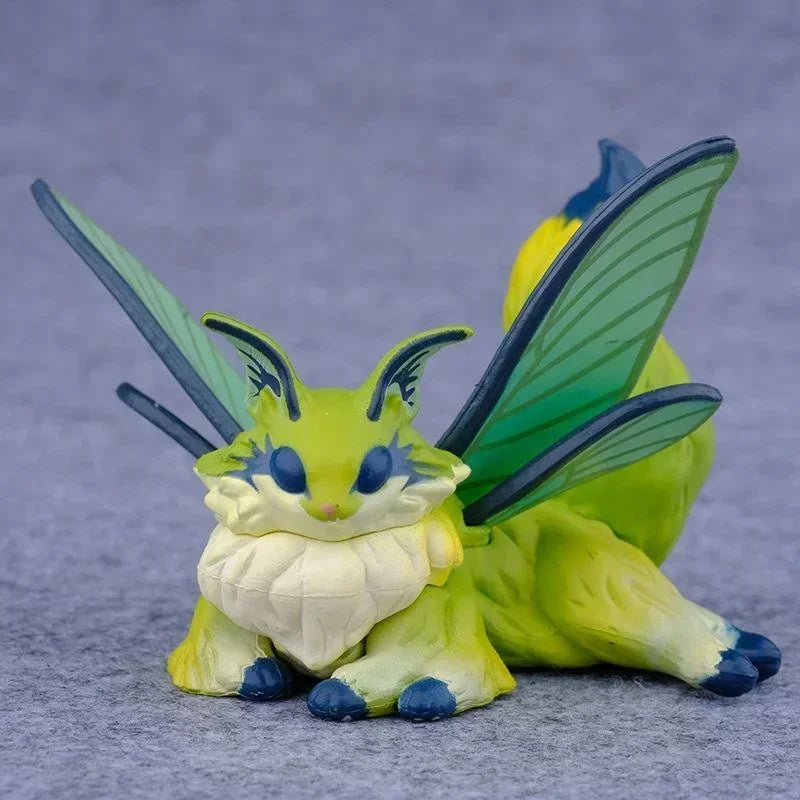 Kawaii Figur Schmetterling Katze Seidenraupe Motte Katze Statuette Montage Spielzeug Ornament Cartoon Pvc Action Desktop Dekorieren